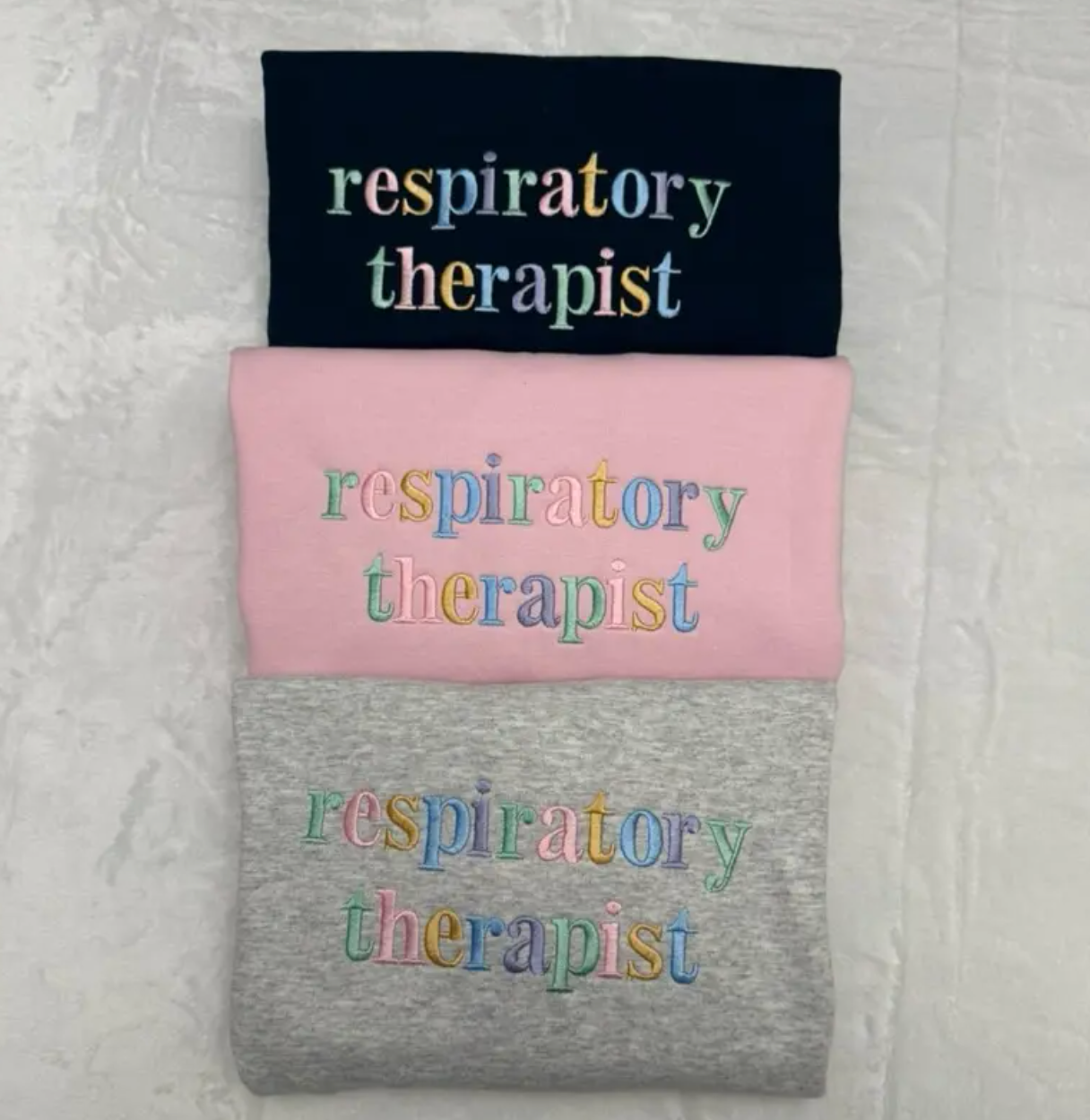 Personalized Embroidered Profession Sweatshirt Nurse Teacher Therapist Custom Job Crewneck Gift for Coworker Healthcare Grad Unisex